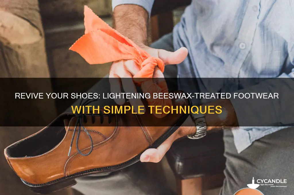 how to lighten shoes color after beeswax