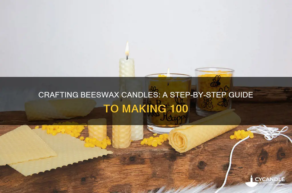 how to make 100 beeswax candle