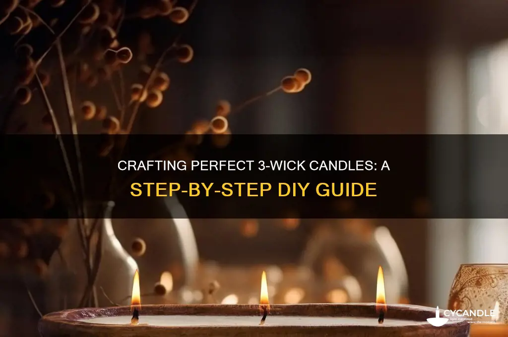 how to make 3 wick candles