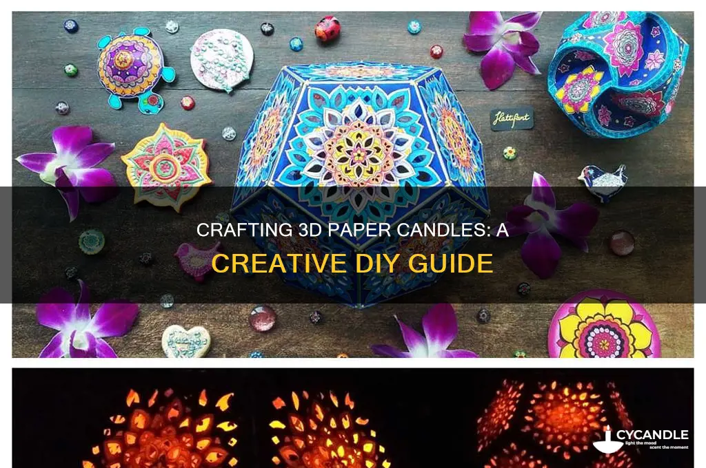 how to make 3d candle with paper