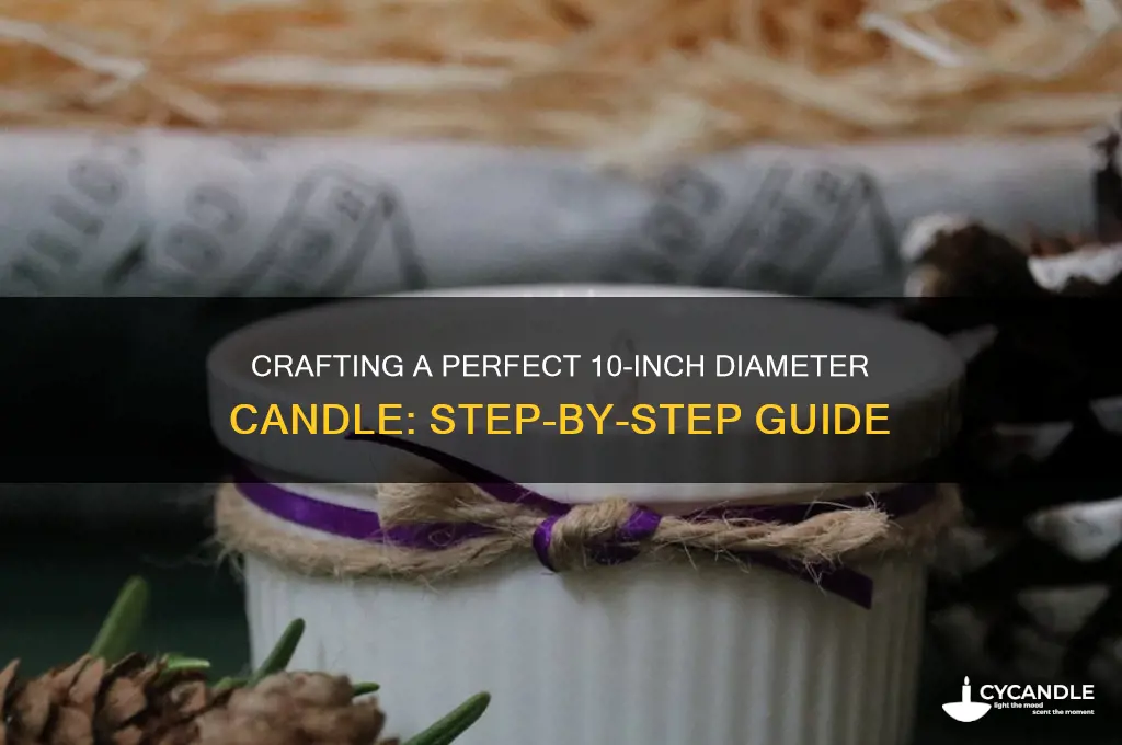 how to make a 10 diameter candle