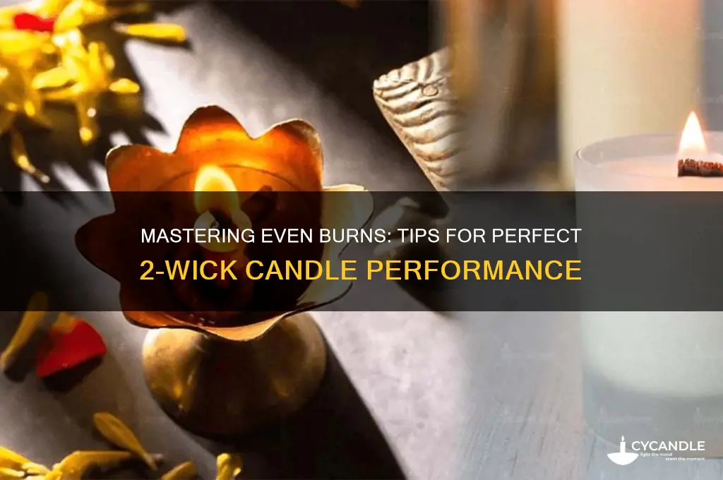 how to make a 2 wick candle burn evenly