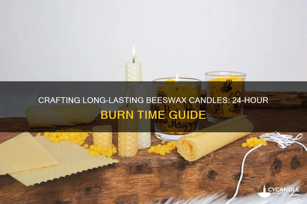 how to make a 24hr burn time beeswax candle