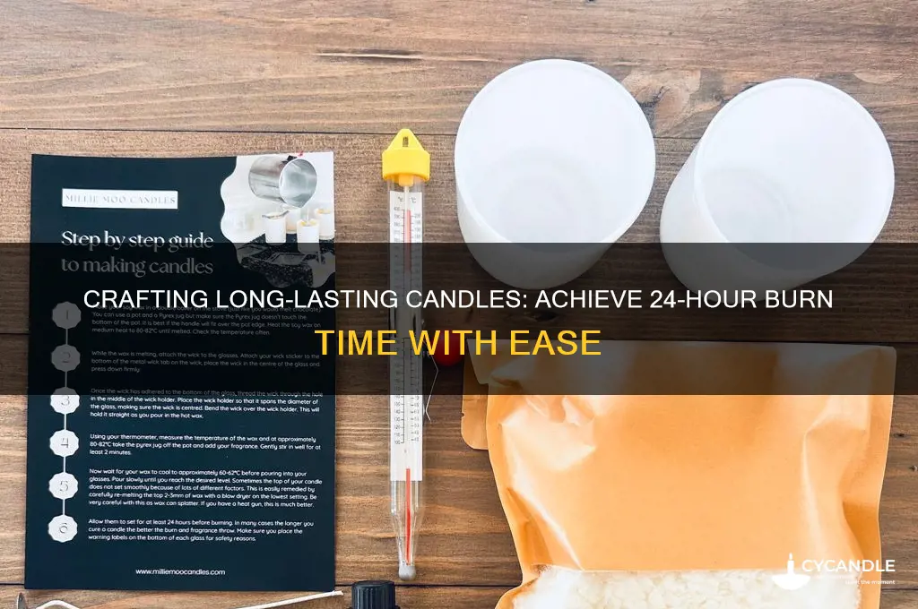 how to make a 24hr burn time candle