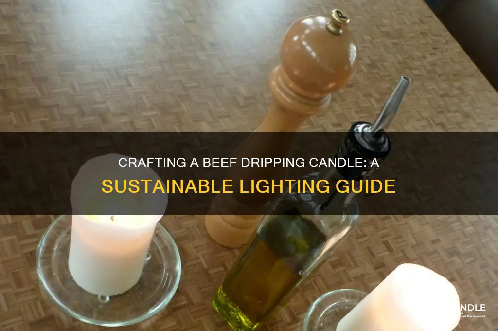 how to make a beef dripping candle