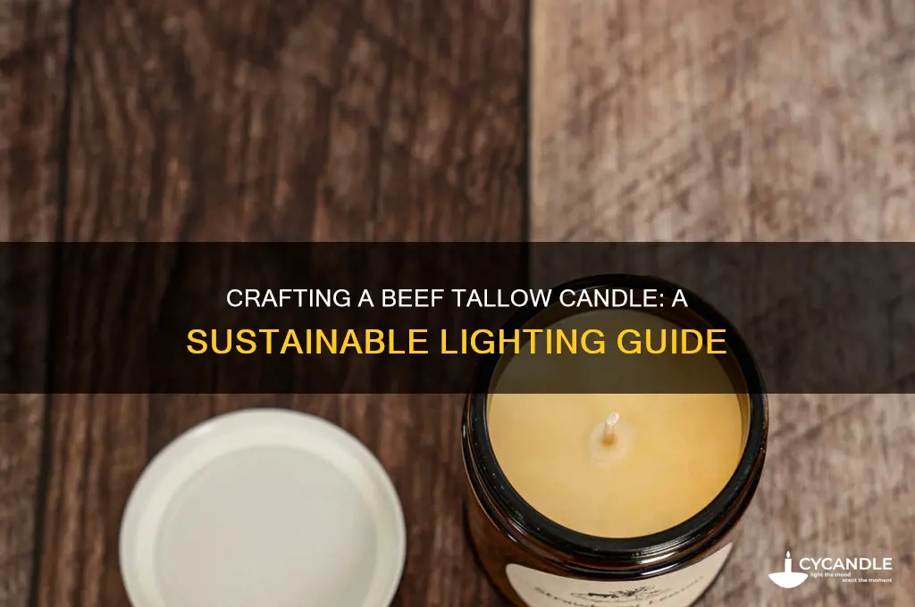 how to make a beef tallow candle