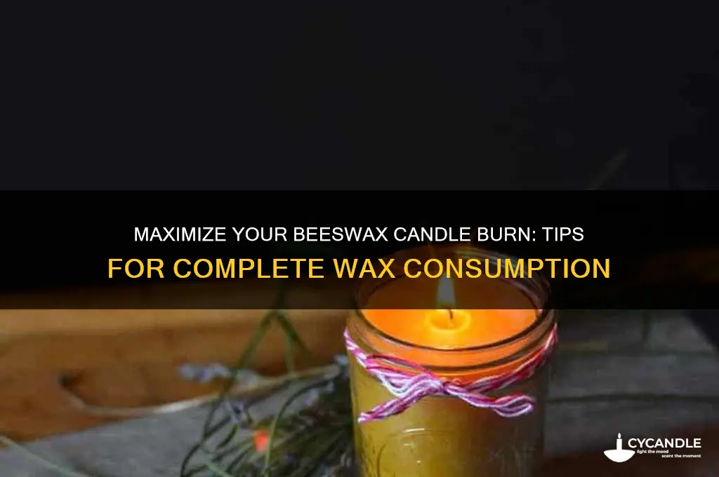 how to make a beeswax cadle burn all the wax