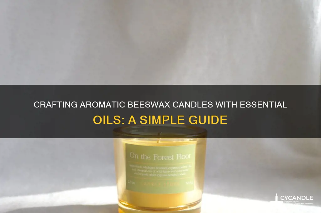 how to make a beeswax candle with essential oils