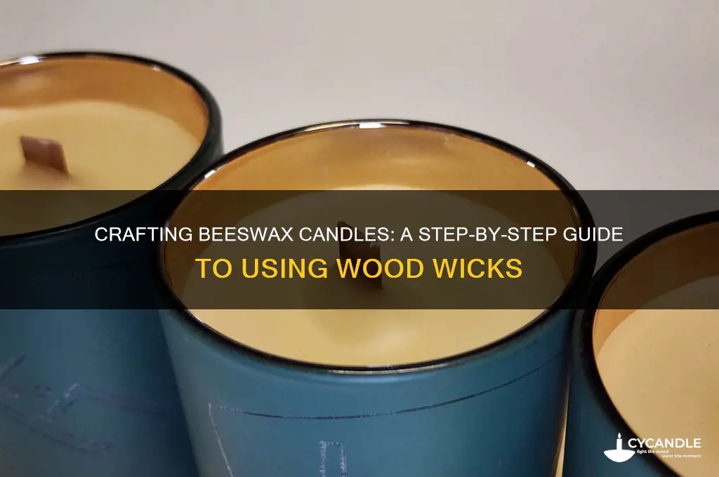 how to make a beeswax candles with wood wicks