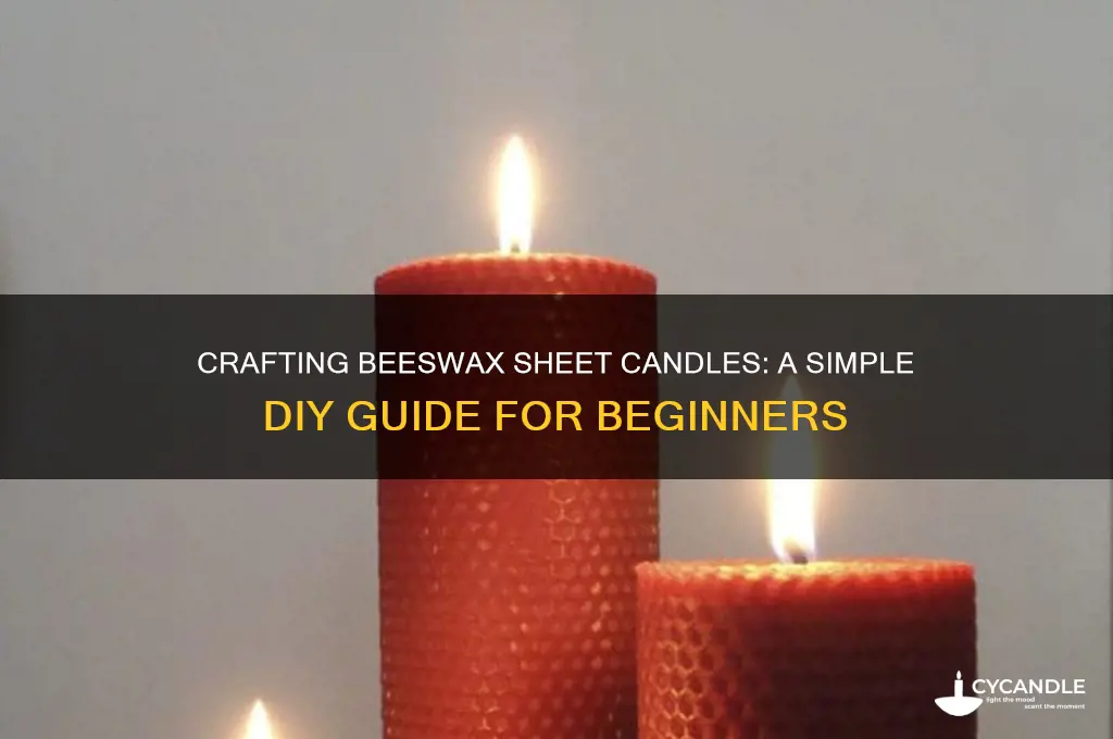 how to make a beeswax sheet candle