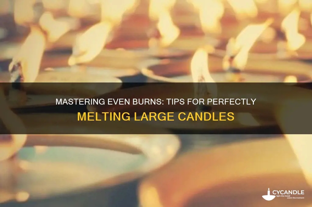 how to make a big candle burn evenly