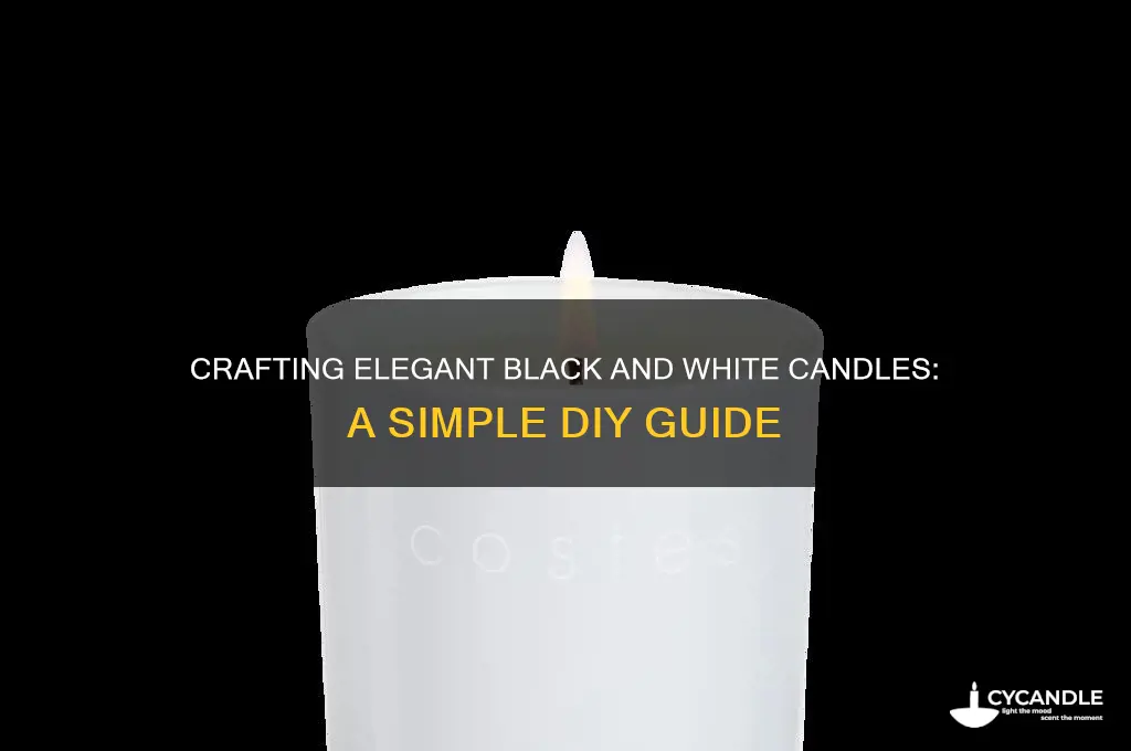 how to make a black and white candle