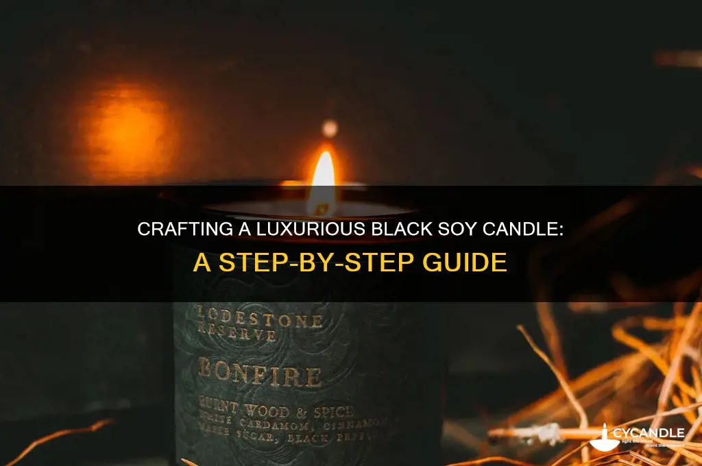 how to make a black soy candle