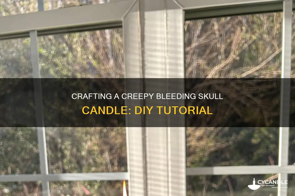 how to make a bleeding skull candle