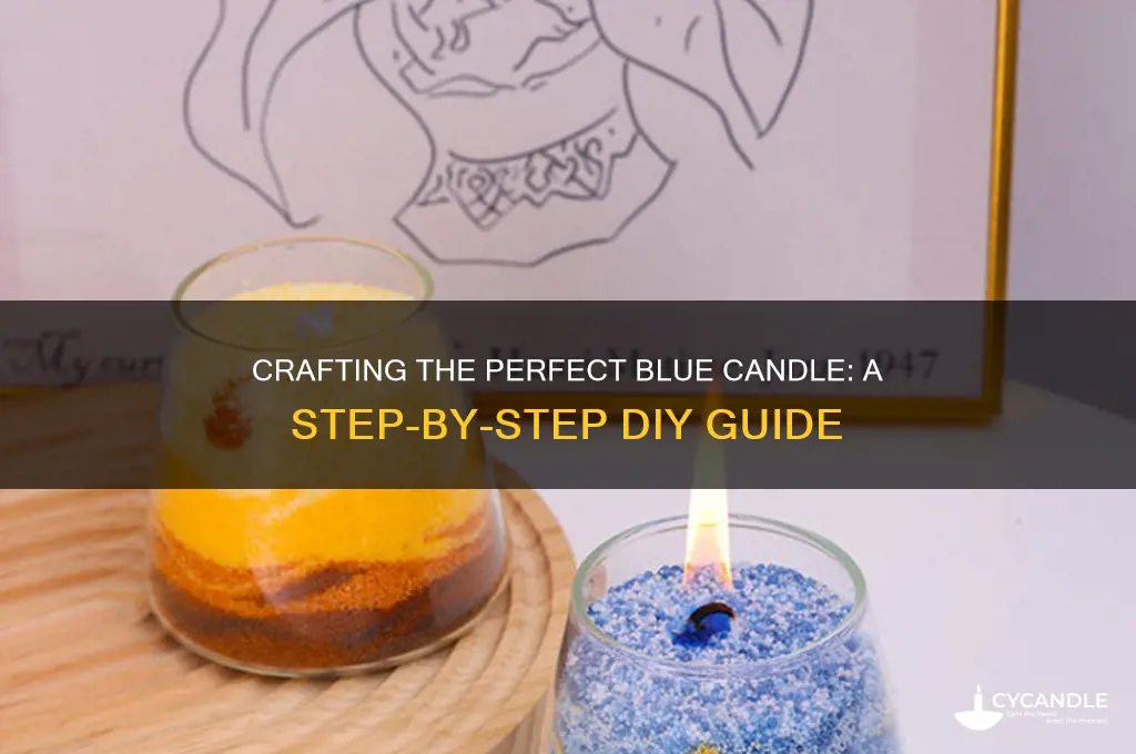 how to make a blue candle