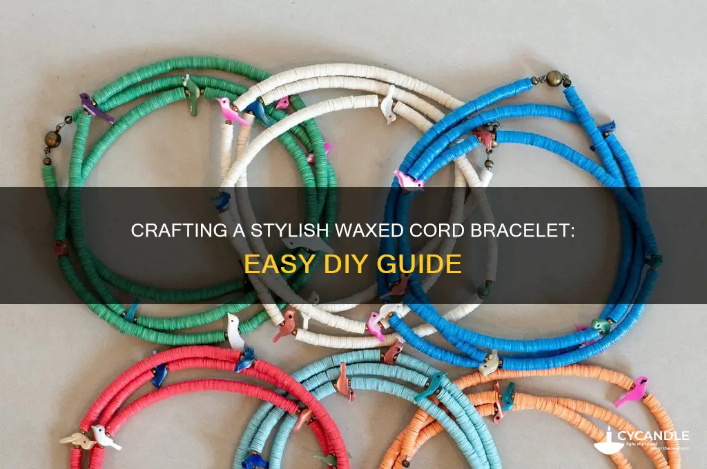 how to make a bracelet with waxed cord