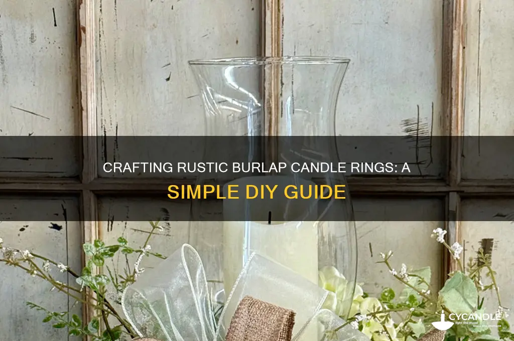 how to make a burlap candle ring