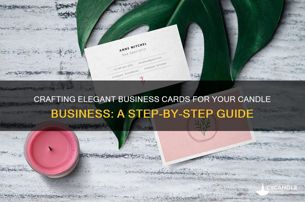 how to make a business card for a candle business