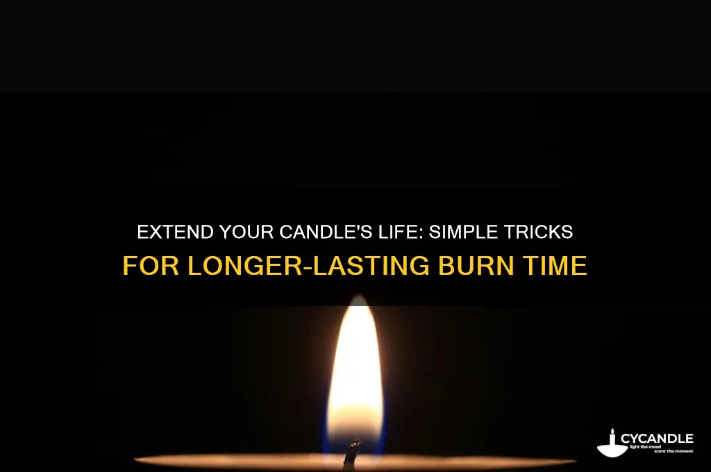 how to make a candle burn longer