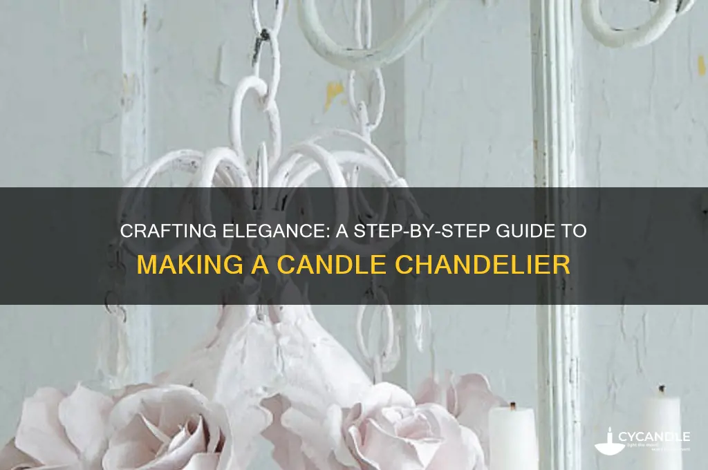 how to make a candle chandelier