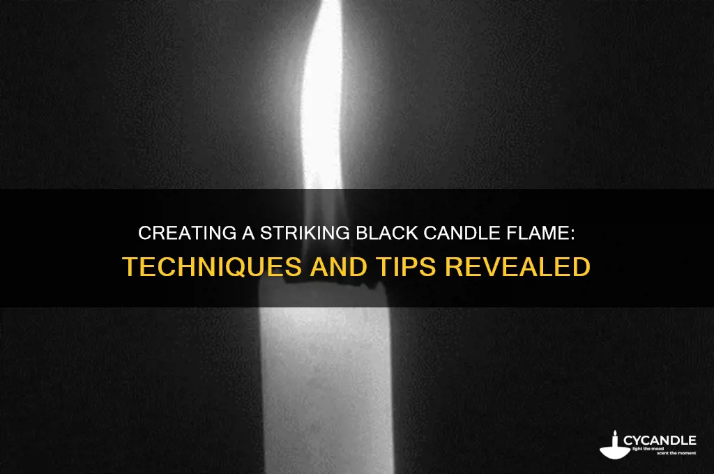 how to make a candle flame black