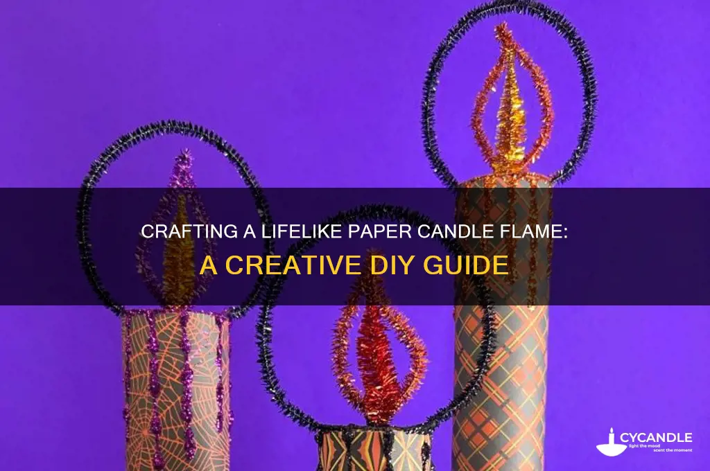 how to make a candle flame out of paper