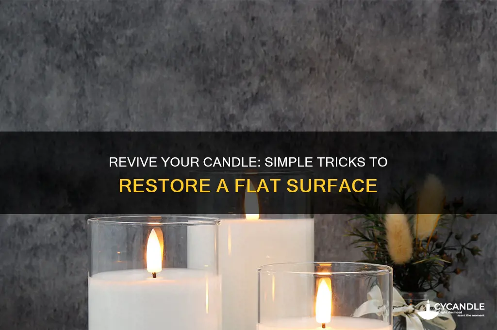 how to make a candle flat again