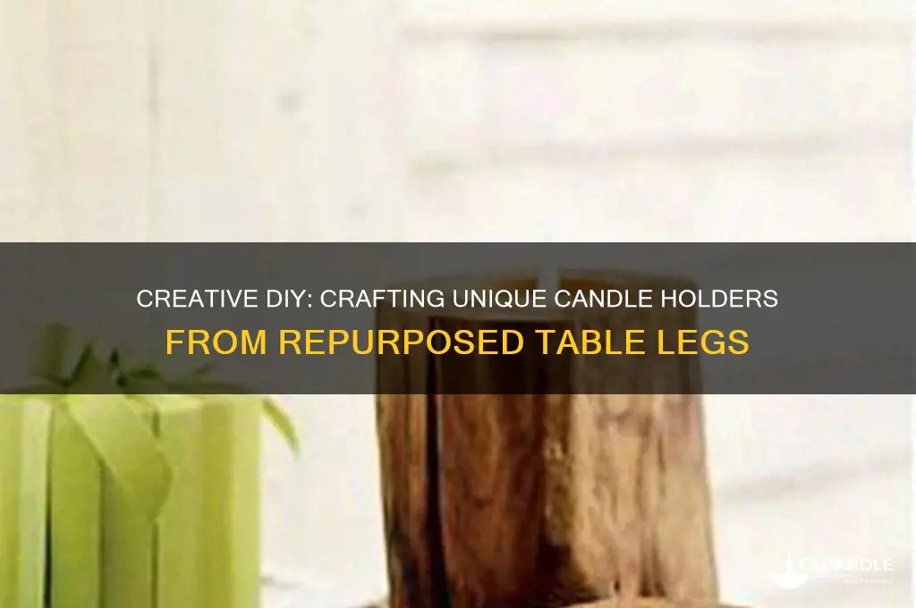 how to make a candle holder from table legs