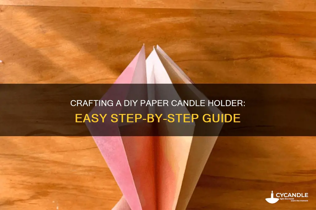 how to make a candle holder out of paper