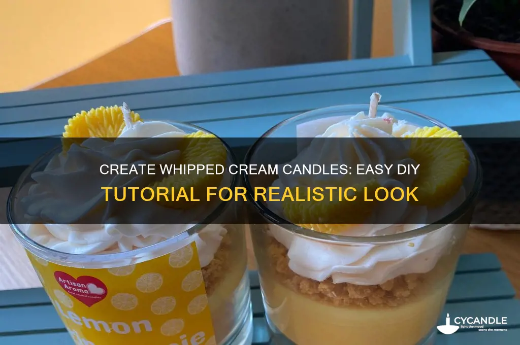 how to make a candle look like whipped cream