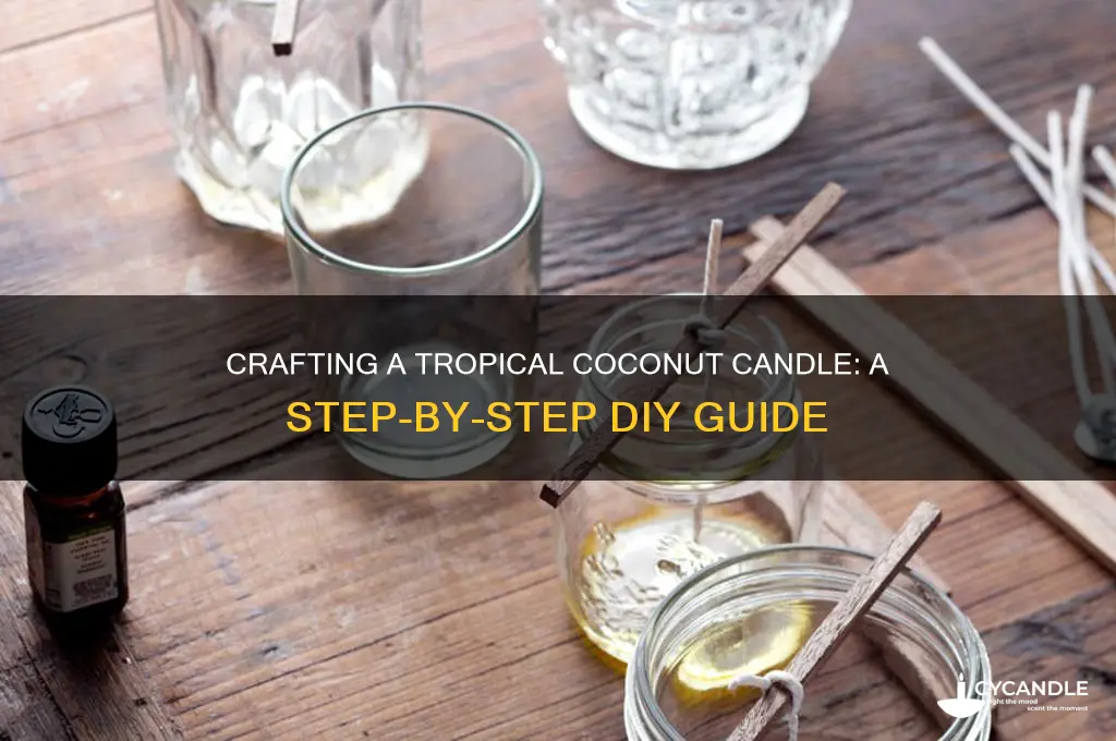 how to make a candle out of a coconut