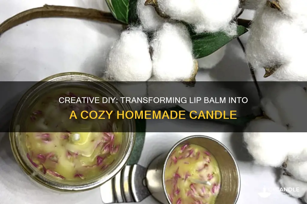 how to make a candle out of lip balm