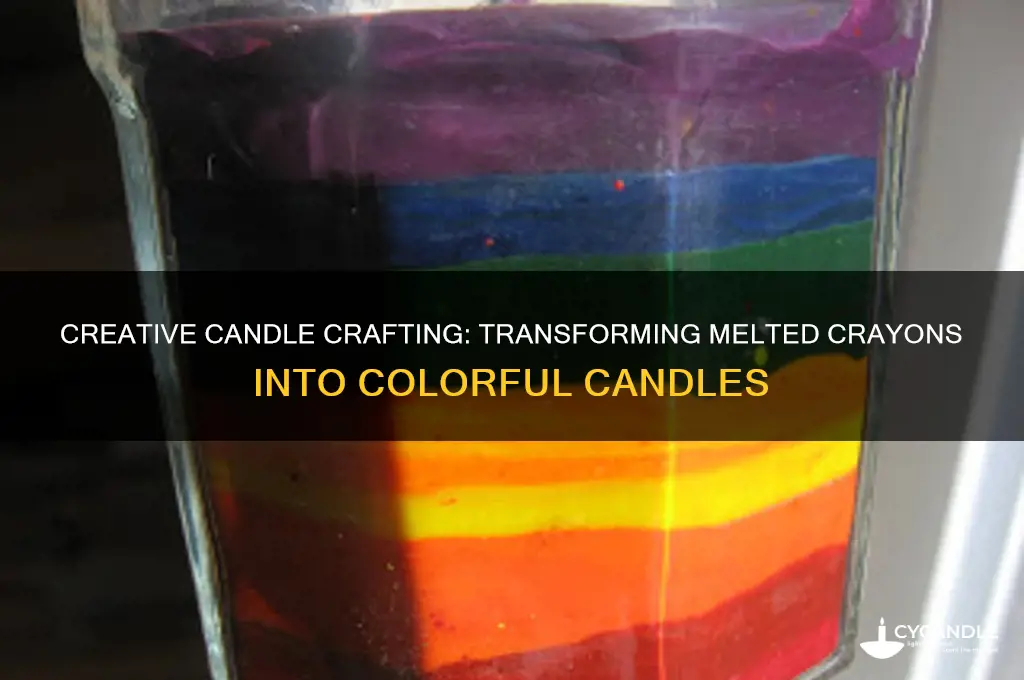 how to make a candle out of melted crayons