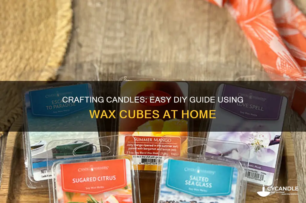 how to make a candle out of wax cubes