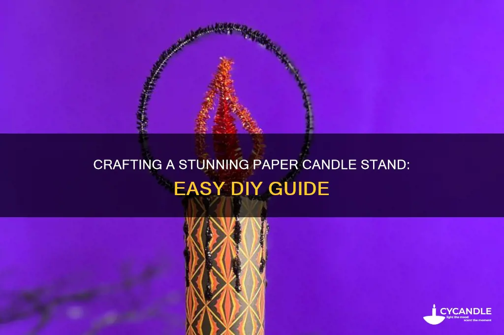how to make a candle stand with paper