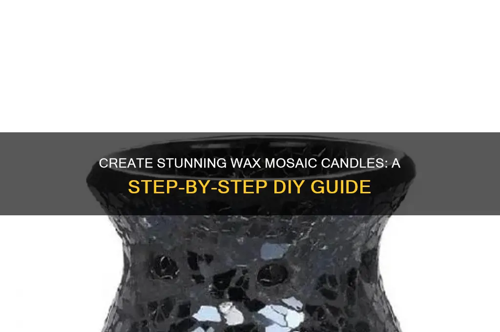 how to make a candle wax mosaic candle