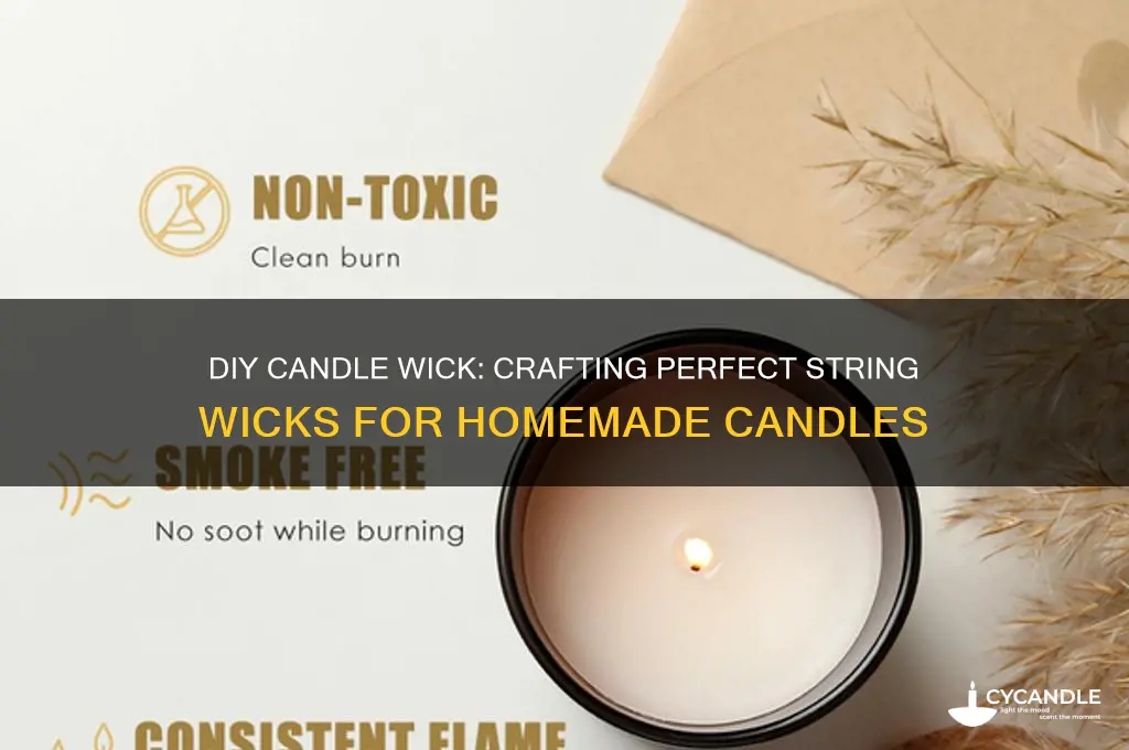 how to make a candle wick from string