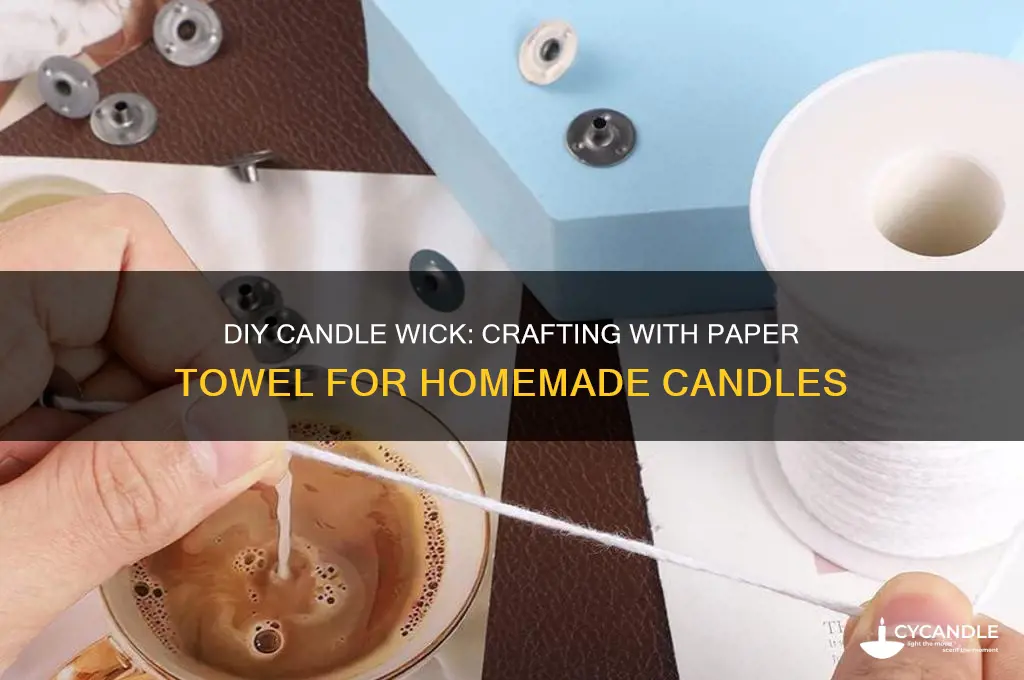 how to make a candle wick out of paper towel