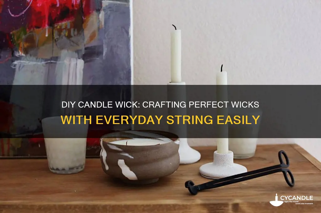 how to make a candle wick with string