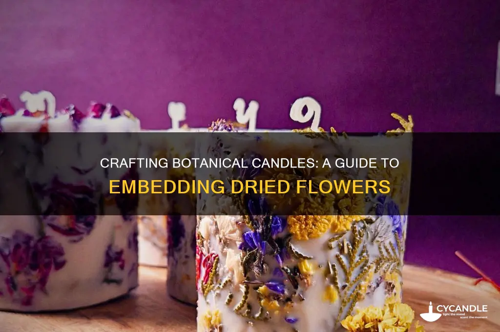 how to make a candle with dried flowers