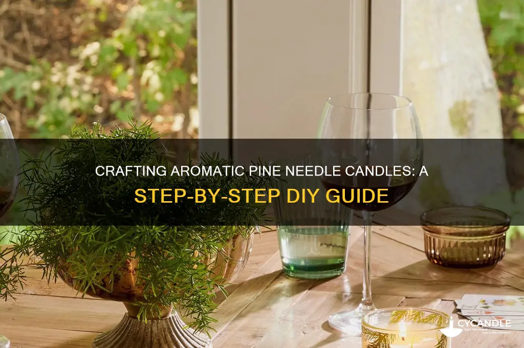how to make a candle with pine needles