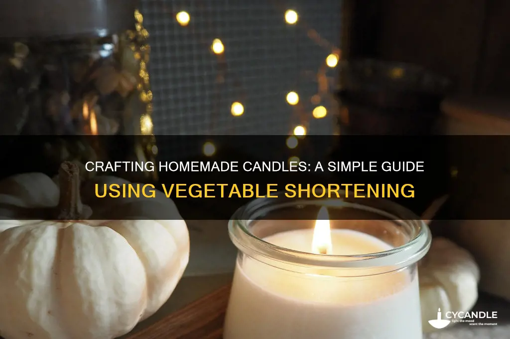 how to make a candle with vegetable shortening