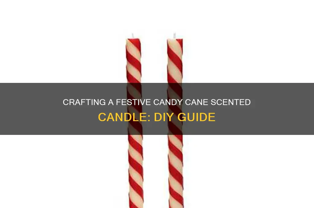 how to make a candy cane candle