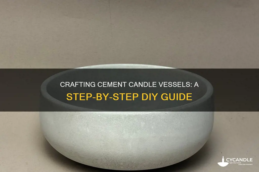 how to make a cement candle vessel