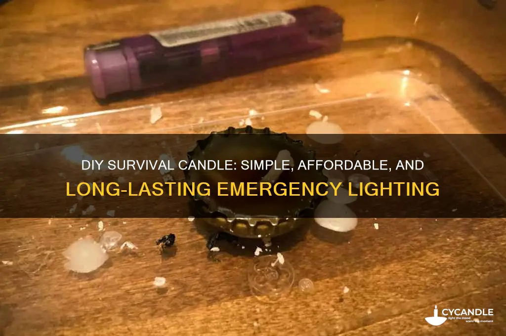 how to make a cheap easy survival candle