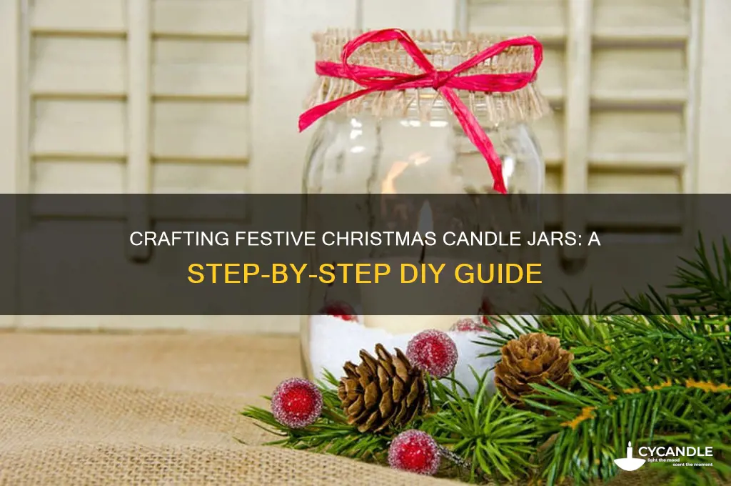 how to make a christmas candle jar