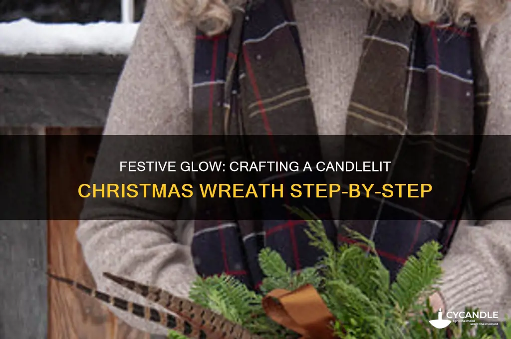how to make a christmas wreath with candles
