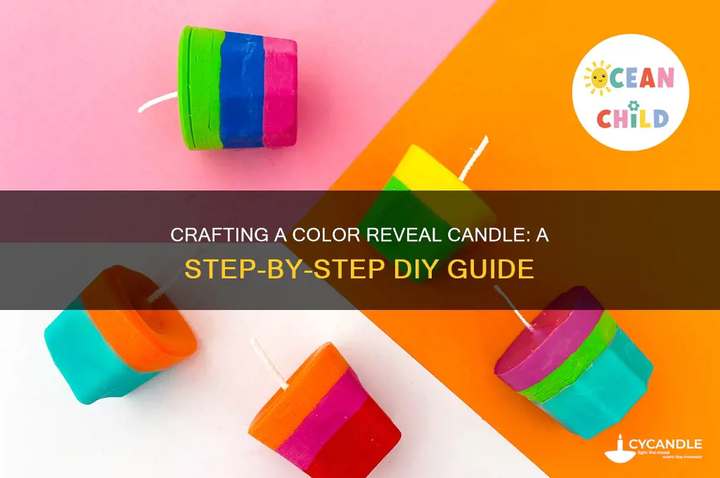 how to make a color reaveal candle