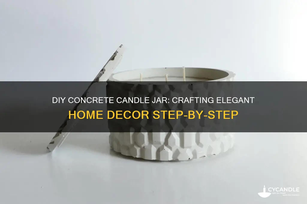 how to make a concrete candle jar