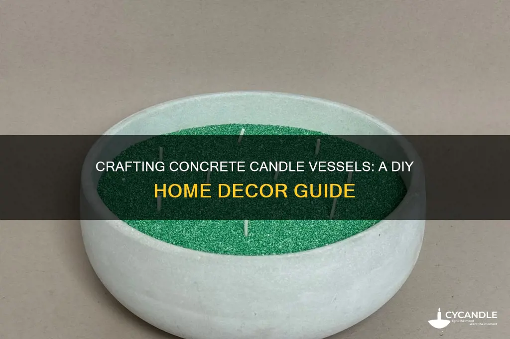 how to make a concrete candle vessel at home